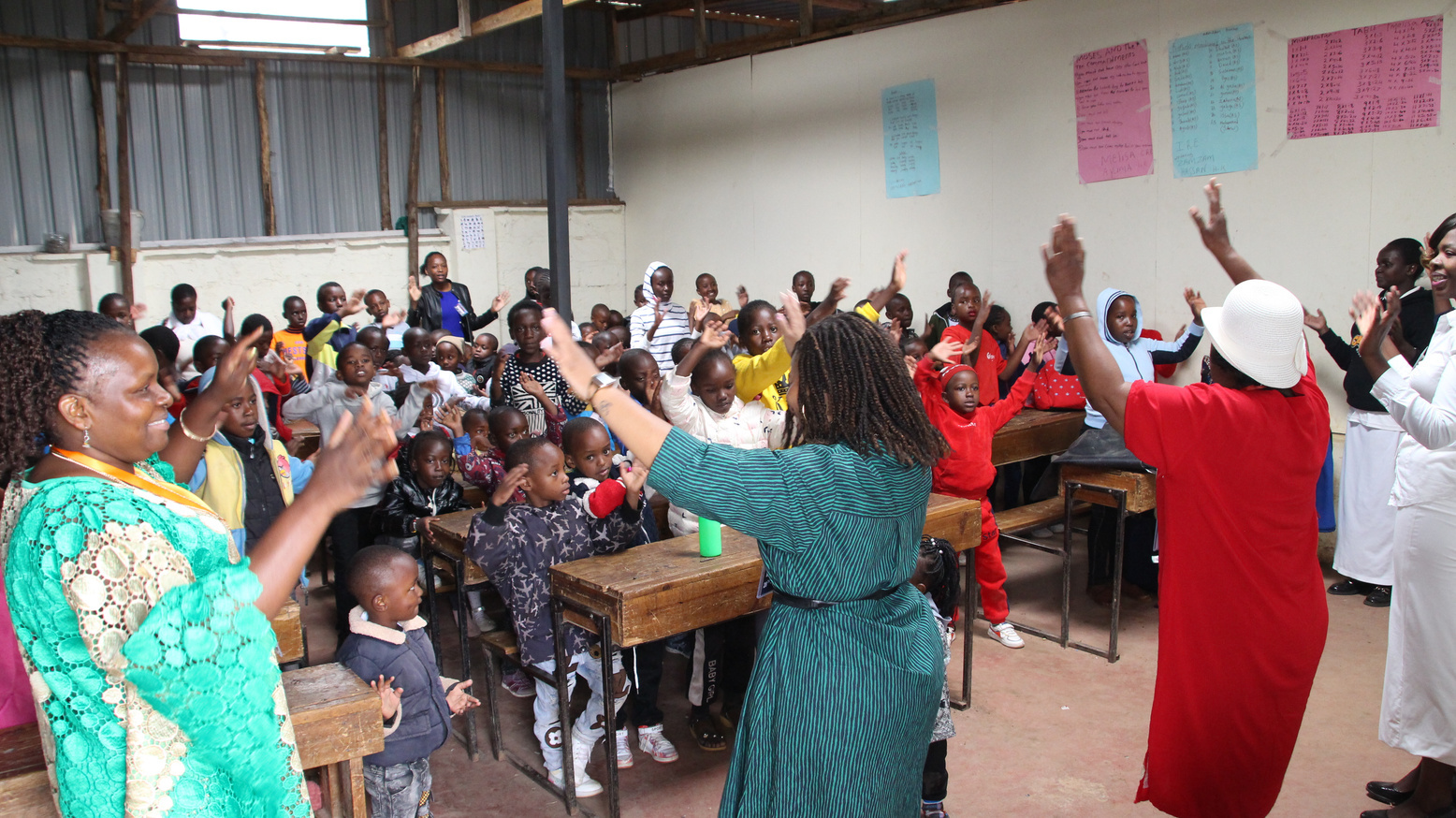 Children participating in a ministry gathering