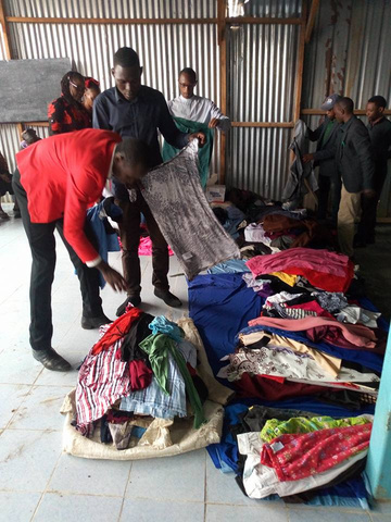 Clothes prepared for community distribution